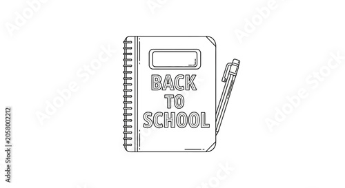Back to school notebook and pencil.