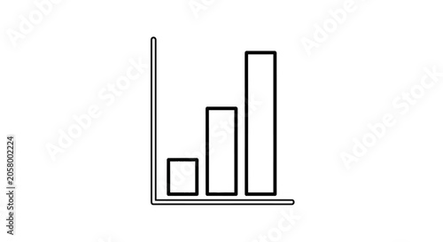 Bar chart graph with three bars.