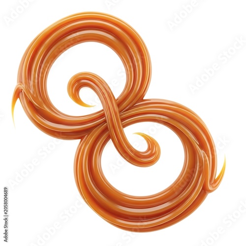 Copper wire rope coil with metallic shine on white background, isolated copper coil