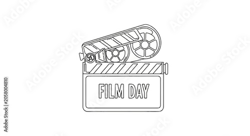 Film clapboard movie production tool.