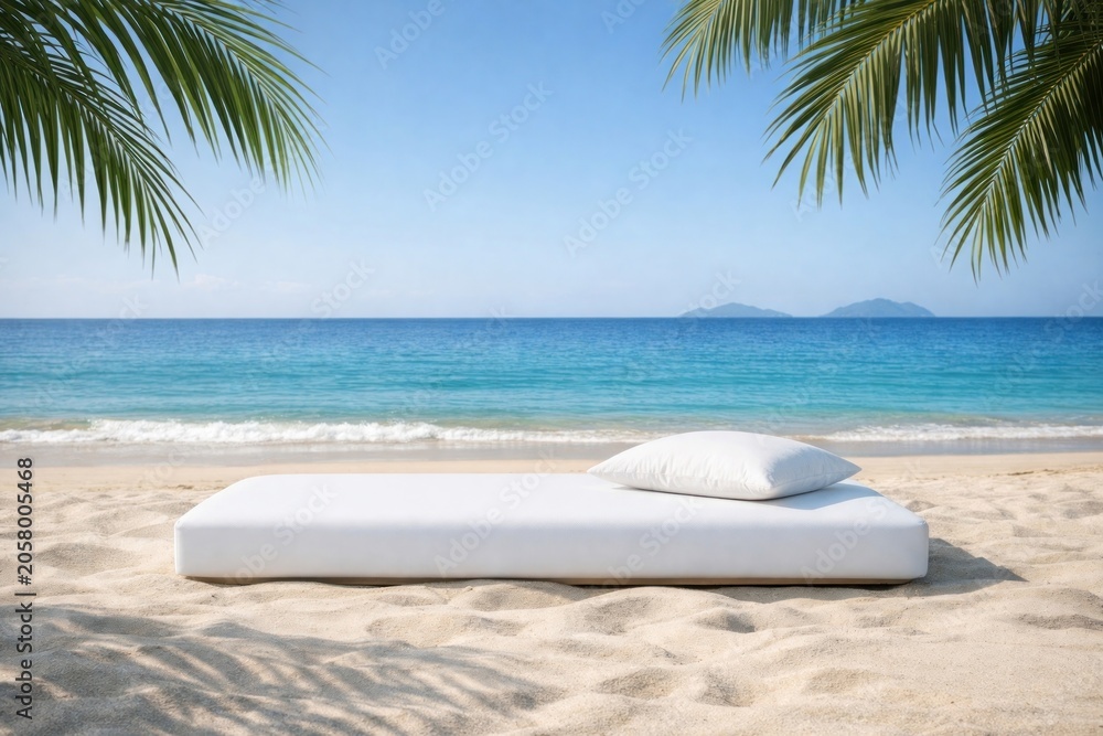 Obraz premium Tropical beach relaxation scene.