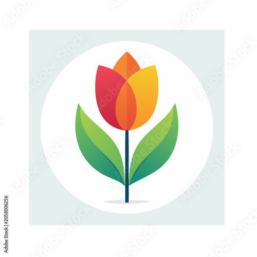Flat design maple leaf vector illustration