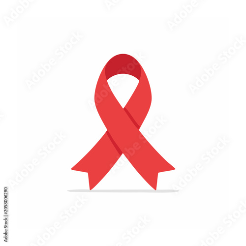 Red heart icon flat design