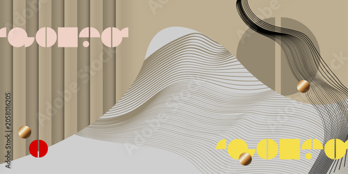 Background Poster Yang design Japanese style templates invitations Digital Existentialism to lines abstract Poetry in Vicinity Lab