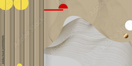 Background Poster Yang design Japanese style templates invitations Digital Existentialism to lines abstract Poetry in Vicinity Lab