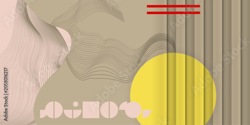 Background Poster Yang design Japanese style templates invitations Digital Existentialism to lines abstract Poetry in Vicinity Lab