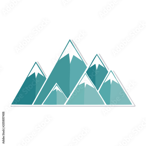 Geometric Mountain Range Illustration