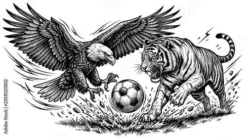 Foto Eagle and Tiger Soccer Battle.