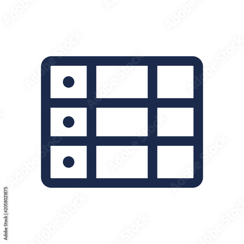 Firewall network security icon — gateway filter outline vector