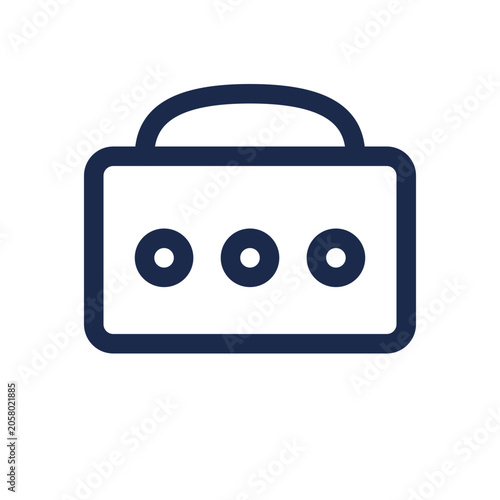 Password manager icon — credential security outline vector set