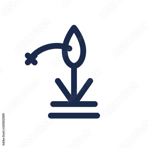 Phishing alert icon — social engineering warning outline vector