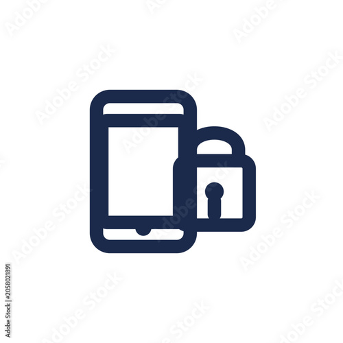 Two factor authentication icon — 2FA security outline vector