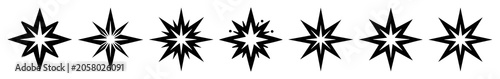 PNG Geometric star border design on transparent background