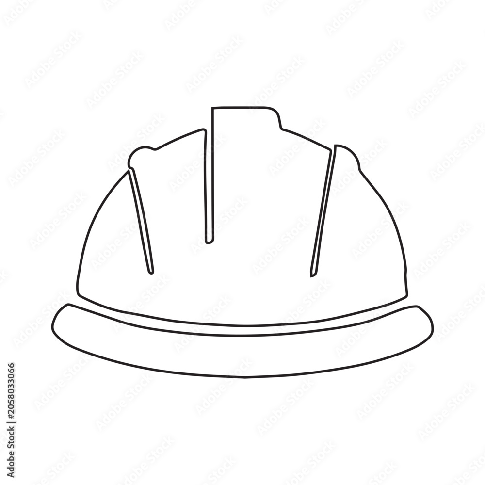 Fototapeta premium Safety Hard Hat Outline