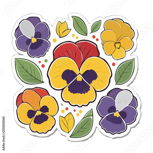 Flat design tulip flowers circular pattern