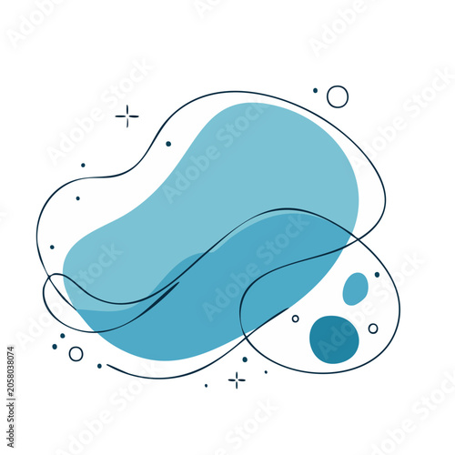 Minimalist abstract brain vector illustration