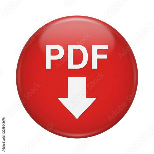 Red download button with pdf icon and arrow