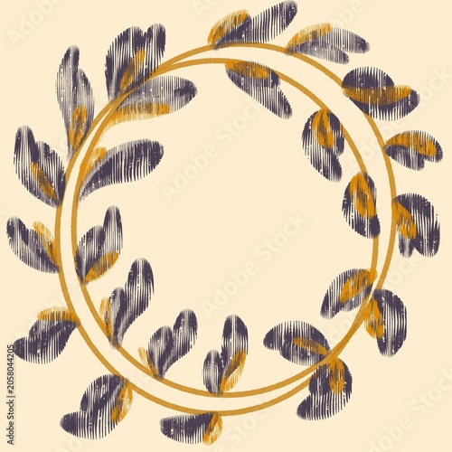 abstract floral background with frame