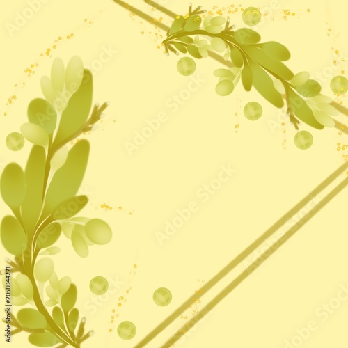 Green leafy background with place for your text