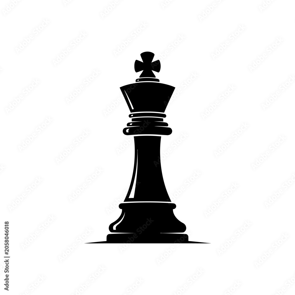 Fototapeta premium Black Chess King Piece Closeup.