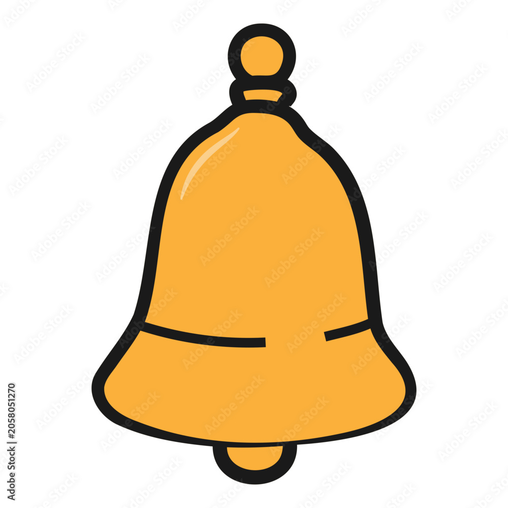 Fototapeta premium Cute Notification Bell Icon