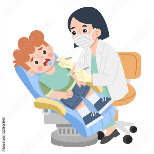 Child Patient at Dentist Appointment