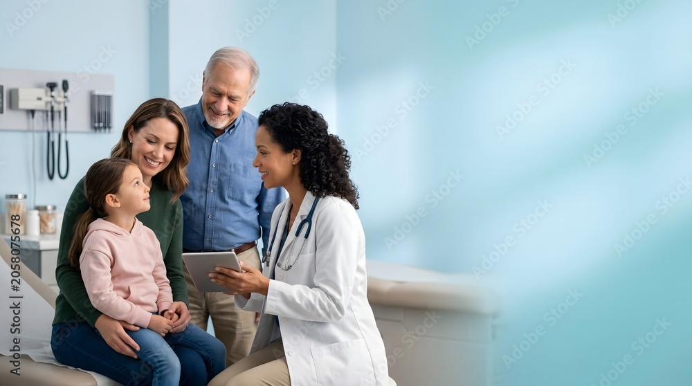 Obraz premium Pediatric Doctor Examining Young Child