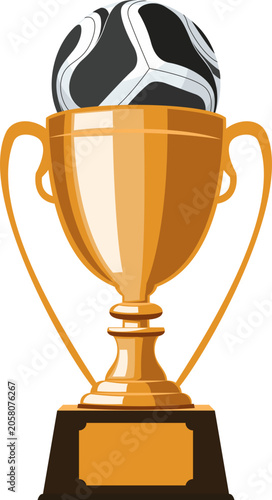Football Trophy Cup Illustration