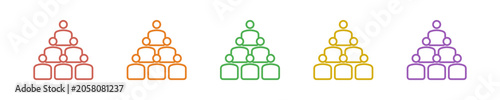 Foto Participant Icon Set Multiple Style Collection