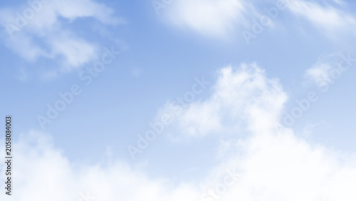 Obraz na plátně Serene blue sky with clouds desktop wallpaper