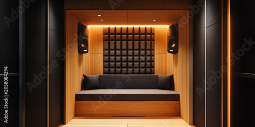 Luxury Private Seating Alcove with Ambient Lighting