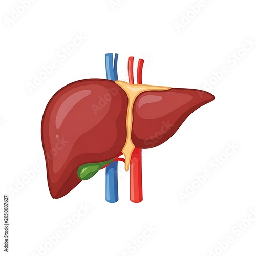 Red heart shaped box with colorful pencils on white background.