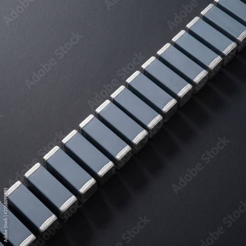 Tapety artystyczne MLCC Ceramic Capacitor Linear Row - Electronics Manufacturing Mockup