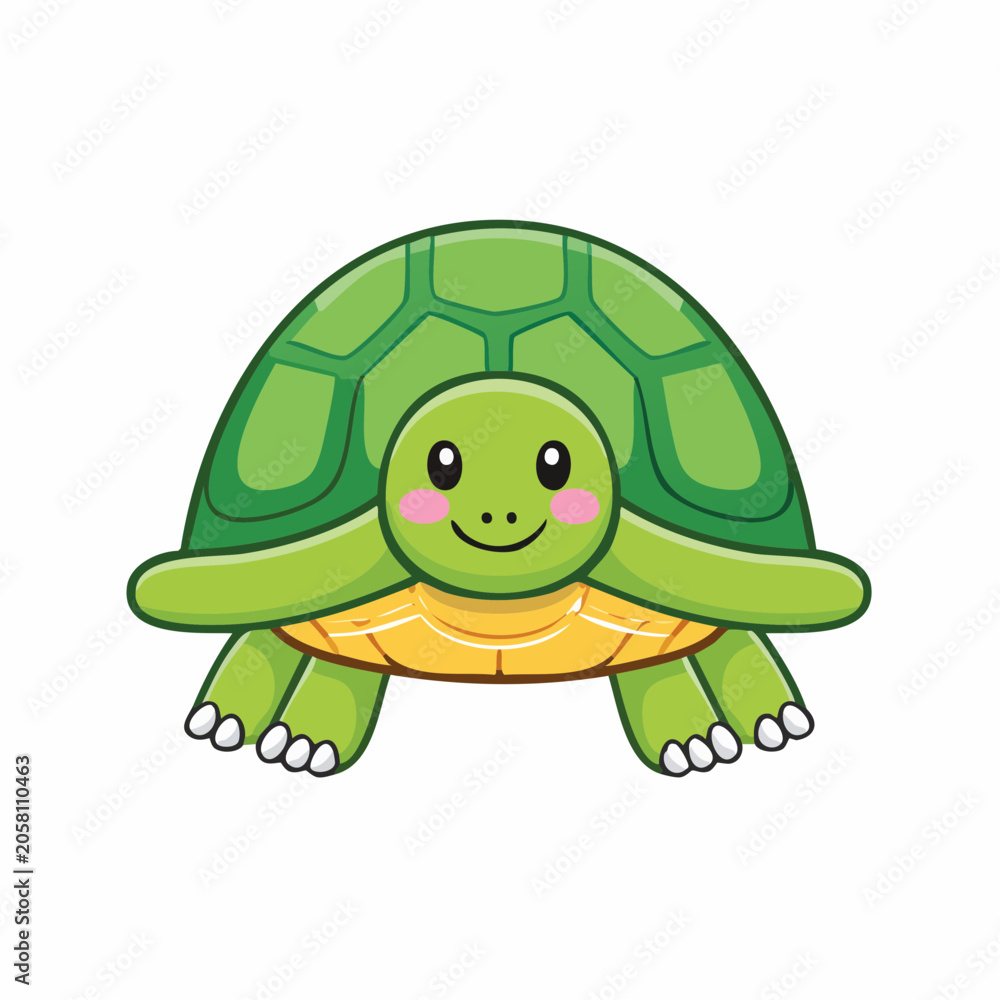 Obraz premium Cute Cartoon Turtle Illustration