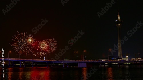 4K clip Beautiful Firework display
