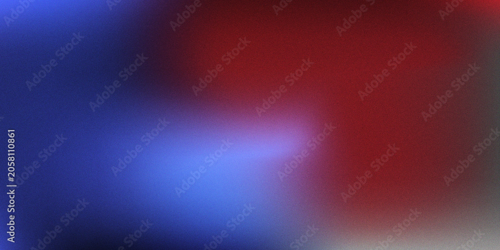 Naklejka premium Abstract blue and red blended gradient background with grainy noise and light effect, abstract