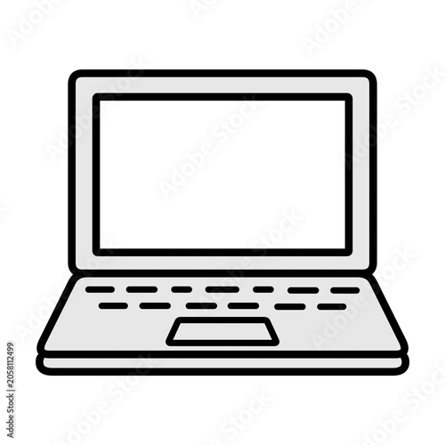 ノートパソコンのシンプルアイコン