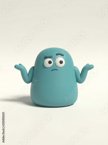 Creative clay figurine illustration of a person performing a dynamic lunge exercise with a dumbbell, symbolizing fitness, strength training, and an active, healthy lifestyle