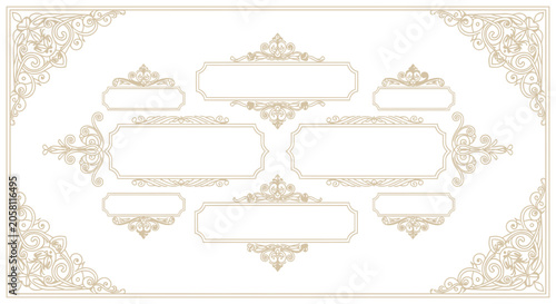 Elegant Ornate Frames and Borders - Vintage Decorative Elements, Vector Design