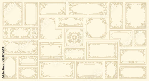 Ornate Vintage Frames and Borders Collection - Decorative Elements