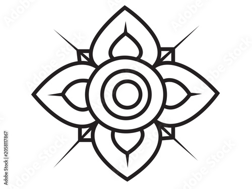 Traditional Thai art lines for body tattooing.