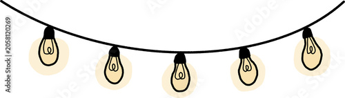Decorative camping string lights for night mood