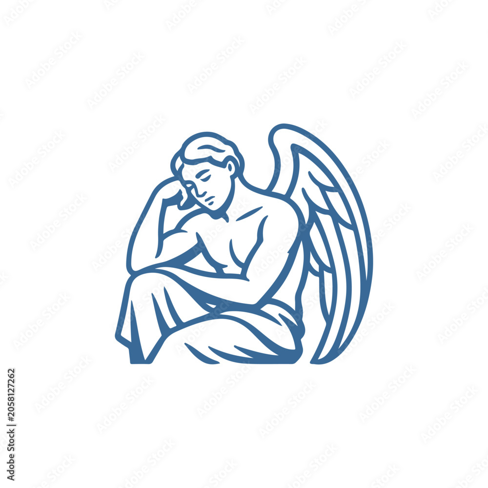 Obraz premium Archangel Michael Resting Logo