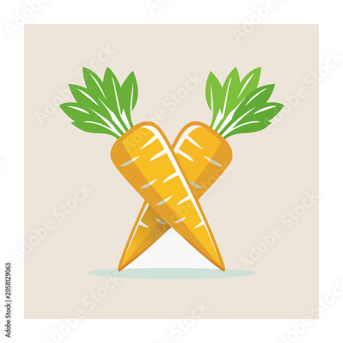 Yellow flower with green leaves vector
