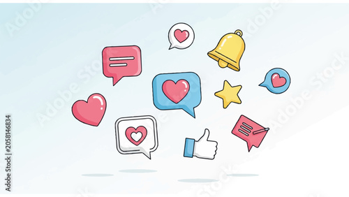 Social media icons and symbols 1.