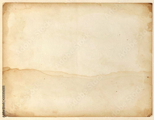 アンティークな風合いのヴィンテージペーパー背景テクスチャ/Antique parchment paper background texture with grunge borders