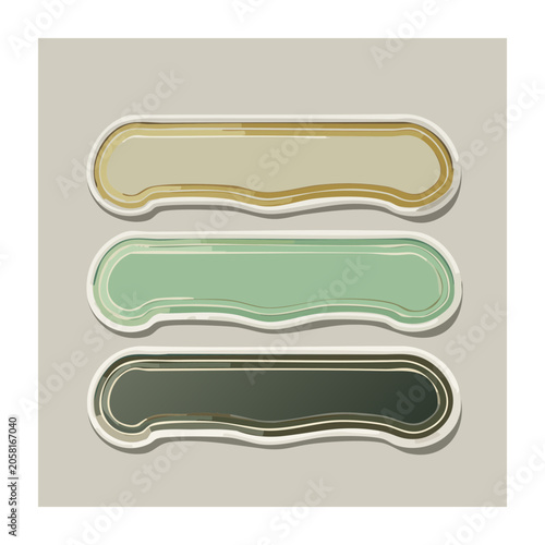 Flat design pill and capsule shapes illustration
