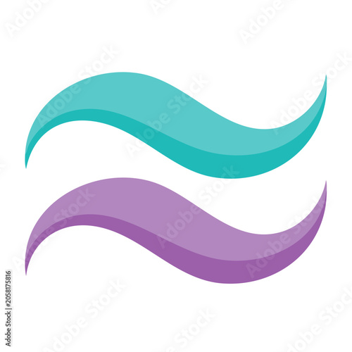 Minimalist abstract wave vector design