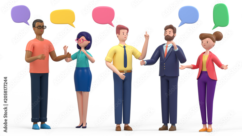 Obraz premium Diverse dialogue, sharing ideas, collaborative brainstorming