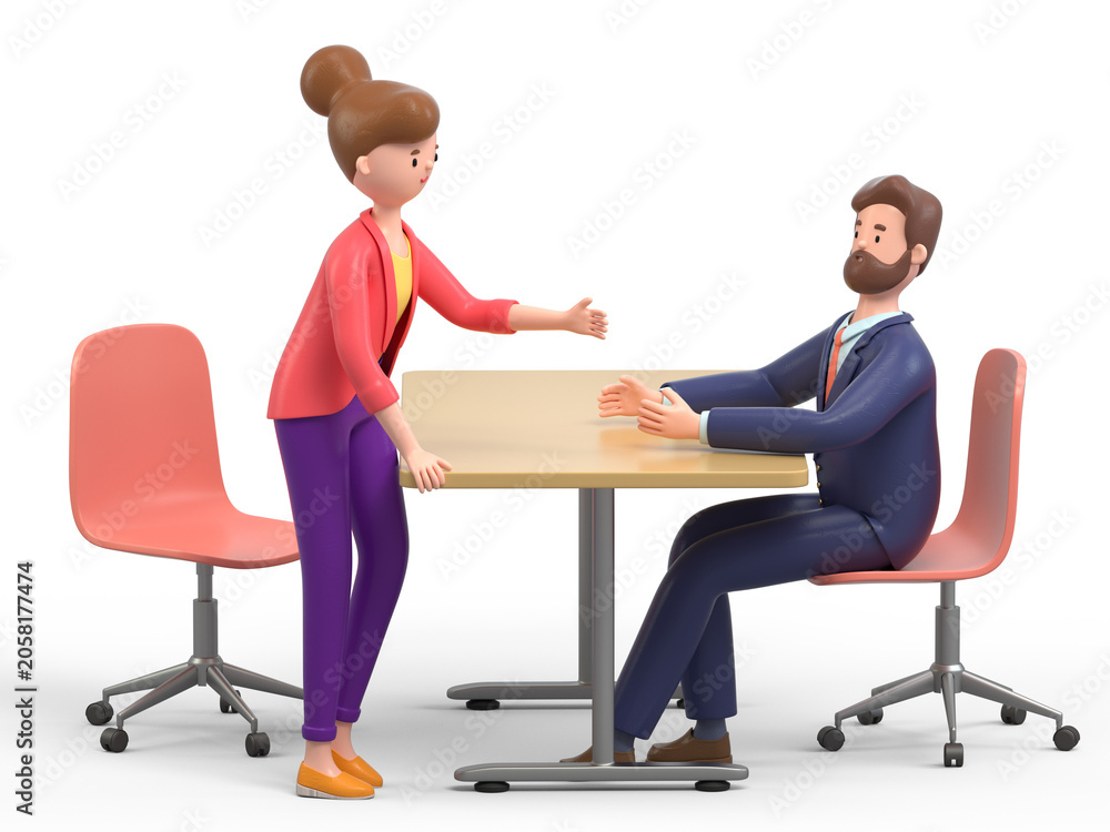 Fototapeta premium Office Dialogue, Professional Discussion, Collaborative Meeting